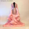 Basic Casual Dresses Womens Fashion Medieval Vintage Semitransparent Bridal Gowns Feather Wedding Robe Tulle Fantasy Furry Edge Fairy Outwear Dress L220530 L2309