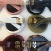 Wysokiej jakości okulary przeciwsłoneczne dla kobiet Miumius okulary przeciwsłoneczne duże ramki Klasyczny miękki styl nowo nowa wysokiej jakości designerskie odcienie nadmorskie okrągłe okrągłe okrągłe okulary przeciwsłoneczne