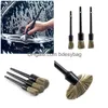 Brushes 3 Pcs Natural Boar Hair Car Detailing Brush Set Soft Bristle Cleaning Kits Atuo Tire Wheel Wash Exterior Accessories Drop Deli Dhlws