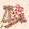 Christmas Decorations Linen Webbing Printing Dot Tree Ribbon Ornaments Party Supplies Drop Delivery Home Garden Festive Dh3Ln