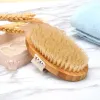 New Body Brush Natural Boar Bristle Organic Dry Skin Body Brush Bamboo Wet Back Shower Brushes Exfoliating Bathing Brush FY3787