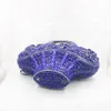 Sacs de soirée Bling Crystal Luxury Flower Basket Blue Party Purse avec chaîne Mesdames Pochette pour les pochettes de jour des femmes 8818 230915