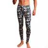 Homens de inverno cuecas longas johns algodão apertado roupa interior térmica dos homens leggings agradável sexy floral impresso quente underwear205e