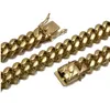 Мужская цепочка шириной 22 мм, большая, тяжелая, золотого цвета, нержавеющая сталь 316L, кубинские ожерелья из Майами, хип-хоп, рок, панк, ювелирные изделия, двойная защитная застежка, 16-30 дюймов