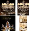 Chandeliers Modern Led Amber Crystal Chandelier Lights For Living Room Light Ceiling Fixture Indoor Pendant Lamp With Lampshade Drop Dhtfq