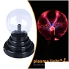 Novelty Lighting Glass Magic Plasma Ball Inch Table Lights Sphere Nightlight Kids Gift For Christmas Night Lamp 2021 Drop Delivery Dhgd3