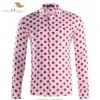 Sishion Autumn Casual Mens Polka Dots Shirts Long Sleeve Cotton Men QY0339 Black White Plus Size Single Bressted Shirt Men330E