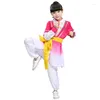 Bühnenkleidung Kinder Erwachsene Mädchen Taekwondo Wushu Kostüm Kimono Judo Kleidung Chinesischer Anzug Tai Chi Kampfkunst Uniform