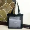 C Classic White Logo Mesesh Bag Bag Luxury Pattern Travel Wash Bag Women Women Storage Mesh Case268H
