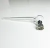 14 cm Clear Glass Steamroller Pyrex Oil Burner Hosah Pipes Mini Glass Pipe för rökning med metallgränssnitt