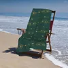 Asciugamano da spiaggia retrò verde algale, piscina, grande, senza sabbia, in microfibra, leggero, ad asciugatura rapida, da bagno