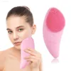 Elektriska ansiktskrubber Ultraljudselektrisk silikon Face Cleansing Instrument Wash Brush Pore Cleaning Ansiktsvibration Massage Relaxation Tool L230920