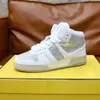 schoenen DAMES lederen sneakers Match lederen strass witte hoge sneakers Luxe designer halfhoge comfortabele platform