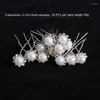 Hårklipp bröllopstillbehör Kvinnor Flower Hairpin Fashion Crystal Bridal Updo Faux Pearl Comb Girls Jewelry