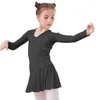 Sahne Giyim Rusya Çocuk Kızların Klasik Uzun Kollu Sarma Top Mesh Dance Balerin Elbise İnce Beyaz Pembe 105cm-165cm Yükseklik