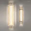 Vägglampa modern lyx stil kreativ bubbla led monterade ljus guld färg kristall glas sovrum