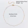 Neckkedja Pearl Choker Halsband Guldfärg Pendant Krage Kvinnor Fashion Jewelry