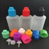 Bouteilles compte-gouttes Eliquid 3 ml 5 ml 10 ml 15 ml 20 ml 30 ml 50 ml 60 ml 100 ml 120 ml bouteilles en plastique avec bouchons à l'épreuve des enfants bouteille de jus de cig électronique Fmwdx