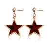 Stud Earrings FYJS Unique Light Yellow Gold Color Alloy Star Point For Women Transfer Lucky Gift Jewelry