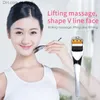 Beauty Equipment Portable germanium massage roller unique spoon shape facial rolling beauty tool silver color face uplifting massaging care device Q230916