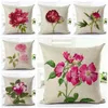 federa floreale rosa per divano poltrona letto fiori fucsia fodera per cuscino peonia almofada pianta da giardino cojines256x