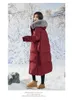 Women's Long Puffer Jacket Plus Size Down Jackets Parkas Winter Coats With Hood Thicken Warm Outwear Pockets