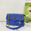 Kurtg Designer Torka Tkanina Orzeł głowy Crossbody Worki damskie łańcuchowe torby na ramię Małe pachnące worki na ramię Mała kwadratowa torebka 230915