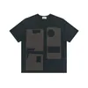 Tasarımcı ACW Erkekler Moda Tshirt UNF ACW RENK CONTAST YAMA PANELİ Ters Aşınma Proses Pamuk Gevşek Kısa Kollu T-Shirt Aşıklar Çin şık