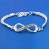 Strass Infinity Bracelet Hommes Bijoux Croix Hibou Papillon Fatima Main Mauvais Oeil Charme Bracelet Mode Animal Design Couple Bracelets pour Amant Ami Femmes 5998