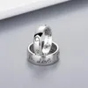 Women Girl Flower Bird Pattern Ring with Stamp Blind for Love Letter Ring Gift for Love Couple High Quality Jewelry243B