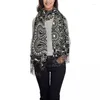 Vêtements ethniques Lady Grand Classique Bandana Style Noir Foulards Femmes Hiver Automne Épais Chaud Gland Châle Wrap Paisley Motif Écharpe