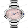 Ladies Watch Automatic Mechanical 33mm Red Dial 40mm Herrens Watch WSBB0060 läderband Watchs222p