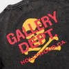 Galerie Dept Harajuku 23SS Vintage myjone złote litery znaczków Czaszka drukowana koszulka luźna ponadwymiarowa Hip Hop unisex krótkie koszulki JMG CGPP