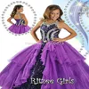 High Rated Purple Princess Girl's Pageant Dresses Halter Neck Corset Back Beads Sequin Ball Gown Glitz Girl Dresses HY1141319i