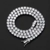 Necklace men's hip hop 3mm 4mm 5mm single-row zircon necklace tennis chain