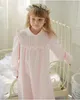 Pijamas Crianças Menina Lolita Vestido Princesa Sleepshirts Vintage Turndown Collar Nightgowns Victorian Kid Nightdress Lounge Pijamas 230915