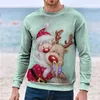 Etnische kleding Heren hoodie met volledige ritssluiting Heren Dames Winter Kerst Top Blouse Warme stijlvolle print Lange lichtgewicht mouw