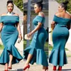 Plus Size Special Occasion Dresses Evening Dresses Prom Party Gown Custom New Lace Up Zipper Mermaid Trumpet Bateau Off-Shoulder Elastic Satin