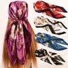 90*90cm Lente Herfst Dame Strand Zijden Sjaal Nieuwe Stijl Hoofddoek Vrouwen Mode Vierkante Sjaal Wrap Luxe Foulard bandana Uitlaat