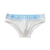 Underpants puro algodão masculino roupa interior sexy slim fit moda briefs cintura baixa esportes júnior triângulo