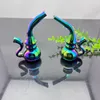 Tubos de fumaça Hookah Bong Glass Rig Oil Water Pipe Novo Mini galvanizado colorido pote de vinho de vidro e tubo