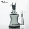 Dragon Glass Rigs fait à la main Bong en verre Pipe à eau Fumer plate-forme d'huile pour le tabac Conception unique Narguilé Cire Dab avec bol commun de 14 mm