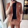 Abiti da uomo Blazer Pant / 2023 Summer Fashion Mezza manica Lettera Stampa 2 pezzi Uomini di alta qualità Formal Office Party Casual Tuxedo