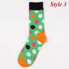 24PCS12 PPAIRS Happy Socks Fashion Wysokiej jakości męską kropkę Casual Cotton Color291m