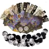 Cadeauverpakking 145PCS Vintage astronomiestickers Bronzing Universe Washi van ruimte Galaxy planeten esthetische decoratie voor Scr