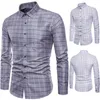 Mens Long Rleeve Oxford Formalne wysokiej jakości czyste bawełniane koszule z długim rękawem Męskie Fit Fit Casual Business Top M-5XL3019