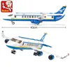 Aircraft Modle 463Pcs City Airport Airbus Aircraft Airplane Plane Brinquedos Avion Model Building Blocks Bricks Educational Toys for Children 230915