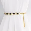 Cinture Chiusura a moschettone regolabile semplice Donna Coreana Squisita cintura in vita con perle Accessori Catena in vita
