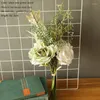 Vases Nordic Ins Style Hand Held Artificial Flower Dry Burned Hydrangea Rose Imitation Home Decoration