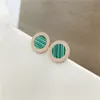 Vintage Mode cirkel Charm Stud Oorbellen rose goud Zilver 18K Vergulde Agaat schelp voor DamesMeisjes Valentijnsdag Moederdag Bruiloft luxe Sieraden Cadeau